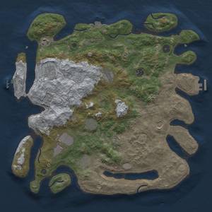 Thumbnail Rust Map: Procedural Map, Size: 4000, Seed: 465577329, 18 Monuments