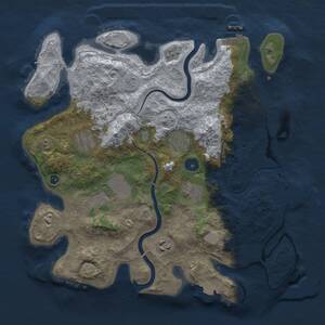 Thumbnail Rust Map: Procedural Map, Size: 3500, Seed: 892, 11 Monuments
