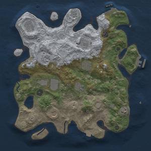 Thumbnail Rust Map: Procedural Map, Size: 3500, Seed: 2026403384, 18 Monuments