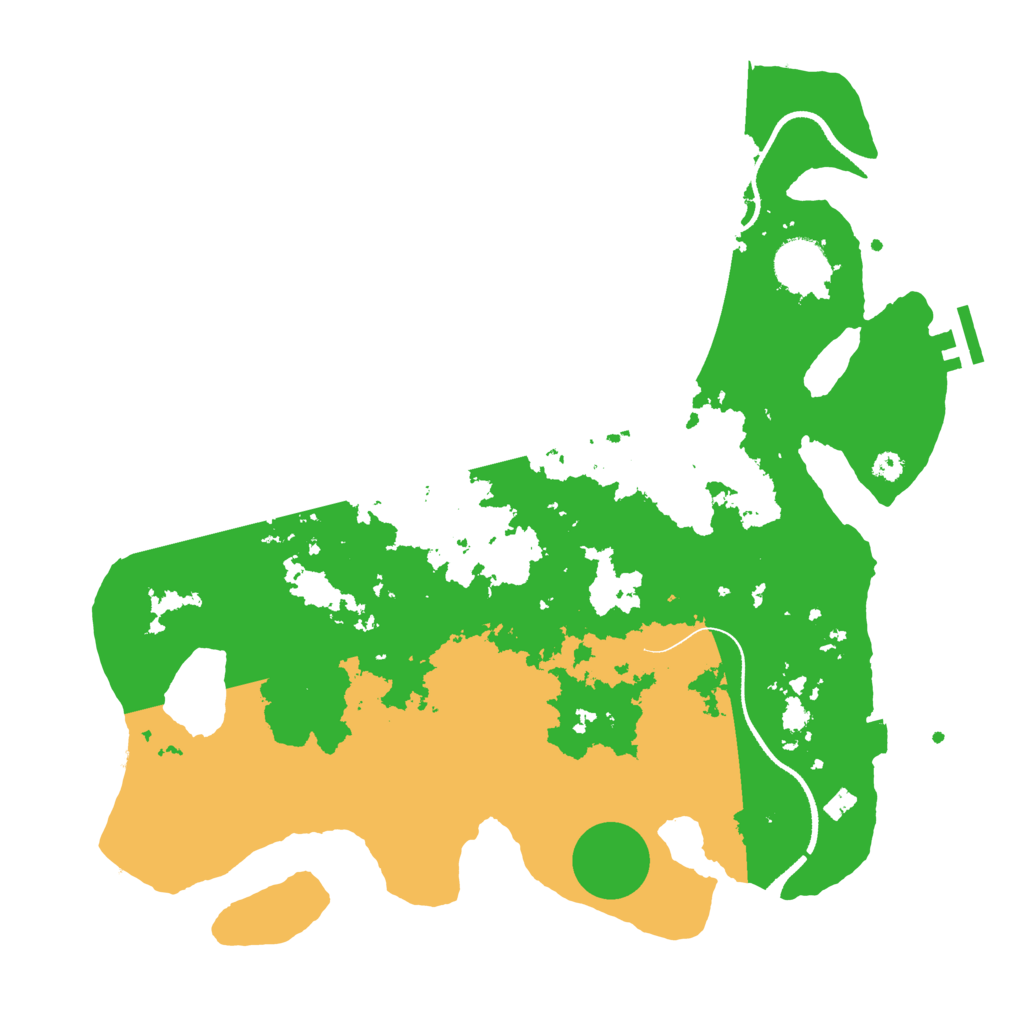 Biome Rust Map: Procedural Map, Size: 3500, Seed: 2026403384