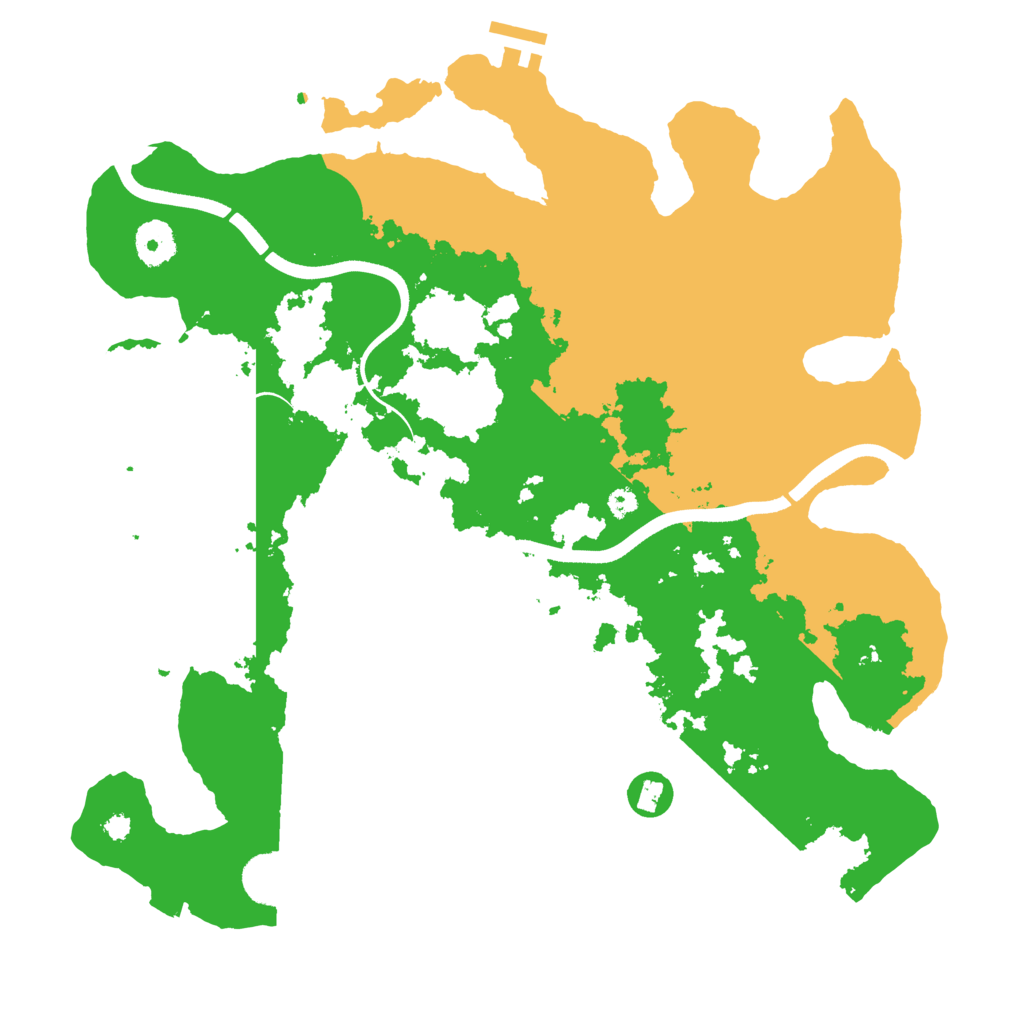 Biome Rust Map: Procedural Map, Size: 3600, Seed: 82442866