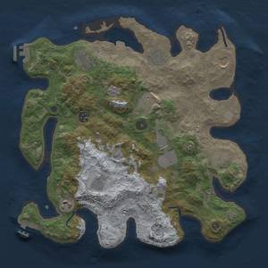 Thumbnail Rust Map: Procedural Map, Size: 3600, Seed: 82442866, 18 Monuments