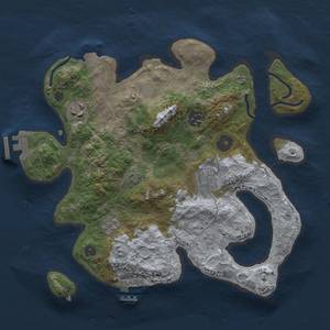 Thumbnail Rust Map: Procedural Map, Size: 3000, Seed: 1401017436, 12 Monuments