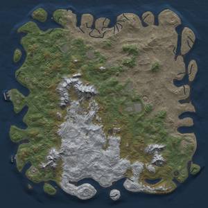 Thumbnail Rust Map: Procedural Map, Size: 6000, Seed: 486803, 19 Monuments