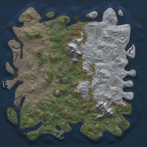 Thumbnail Rust Map: Procedural Map, Size: 5000, Seed: 1250, 19 Monuments