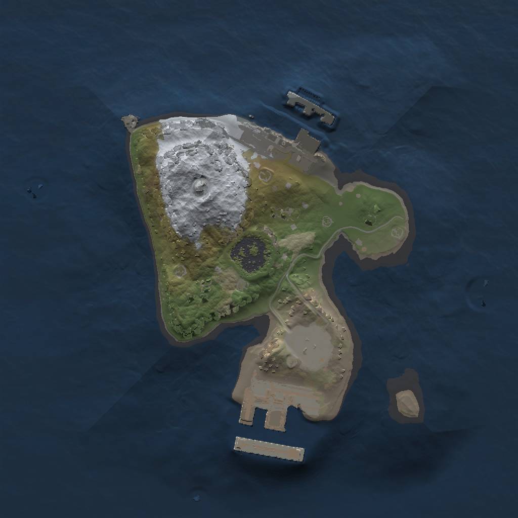 Rust Map: Procedural Map, Size: 1500, Seed: 59402393, 5 Monuments