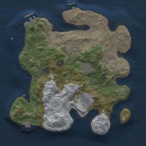 Thumbnail Rust Map: Procedural Map, Size: 3000, Seed: 1123664472, 12 Monuments