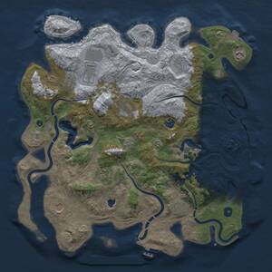Thumbnail Rust Map: Procedural Map, Size: 4250, Seed: 7294412, 16 Monuments