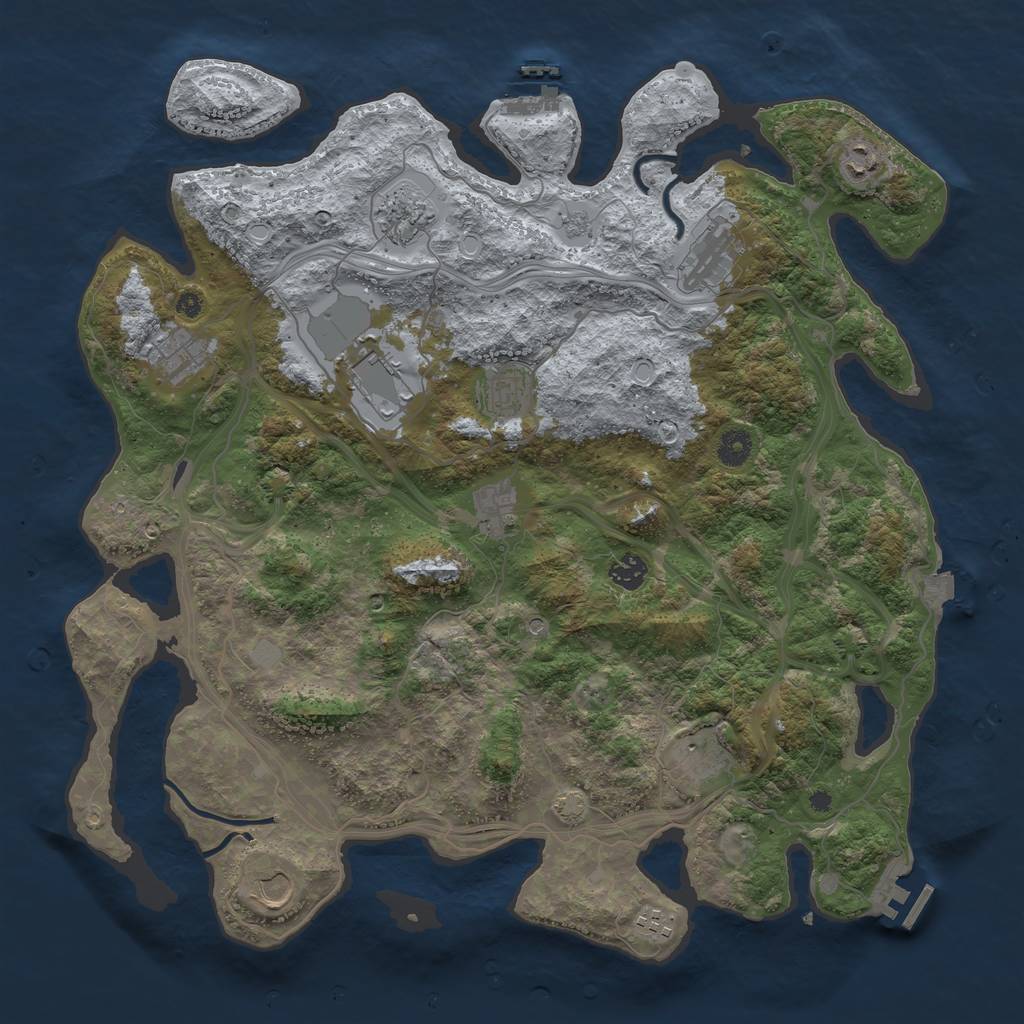 Rust Map: Procedural Map, Size: 4250, Seed: 7294412, 19 Monuments