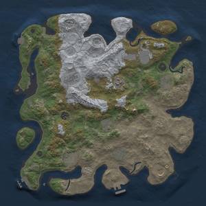 Thumbnail Rust Map: Procedural Map, Size: 4000, Seed: 599013688, 19 Monuments