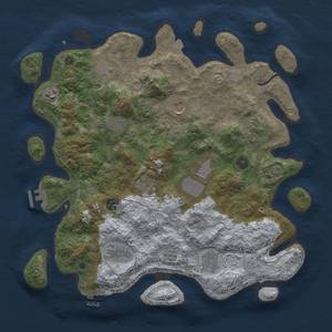 Thumbnail Rust Map: Procedural Map, Size: 4000, Seed: 2595, 19 Monuments