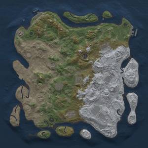 Thumbnail Rust Map: Procedural Map, Size: 4250, Seed: 1257910512, 19 Monuments