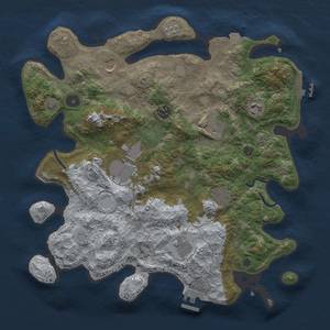 Thumbnail Rust Map: Procedural Map, Size: 3700, Seed: 20240623, 16 Monuments