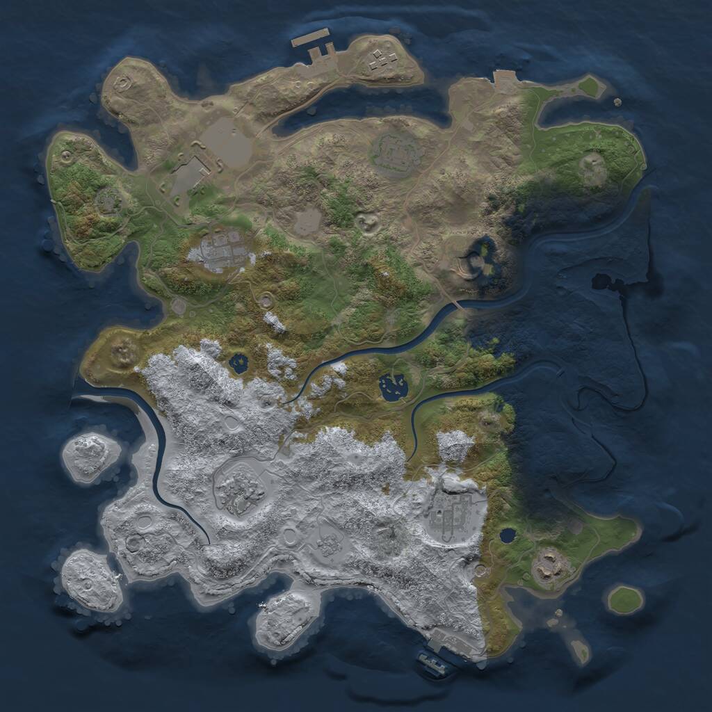 Rust Map: Procedural Map, Size: 3700, Seed: 20240623, 15 Monuments