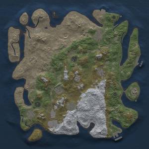 Thumbnail Rust Map: Procedural Map, Size: 4000, Seed: 69077905, 19 Monuments