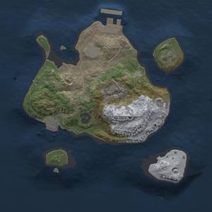 Thumbnail Rust Map: Procedural Map, Size: 2000, Seed: 1944, 4 Monuments