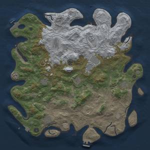 Thumbnail Rust Map: Procedural Map, Size: 4500, Seed: 1129140374, 19 Monuments