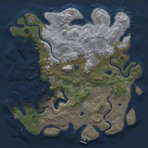 Thumbnail Rust Map: Procedural Map, Size: 4500, Seed: 1129140374, 17 Monuments