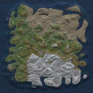 Thumbnail Rust Map: Procedural Map, Size: 4500, Seed: 496927929, 19 Monuments