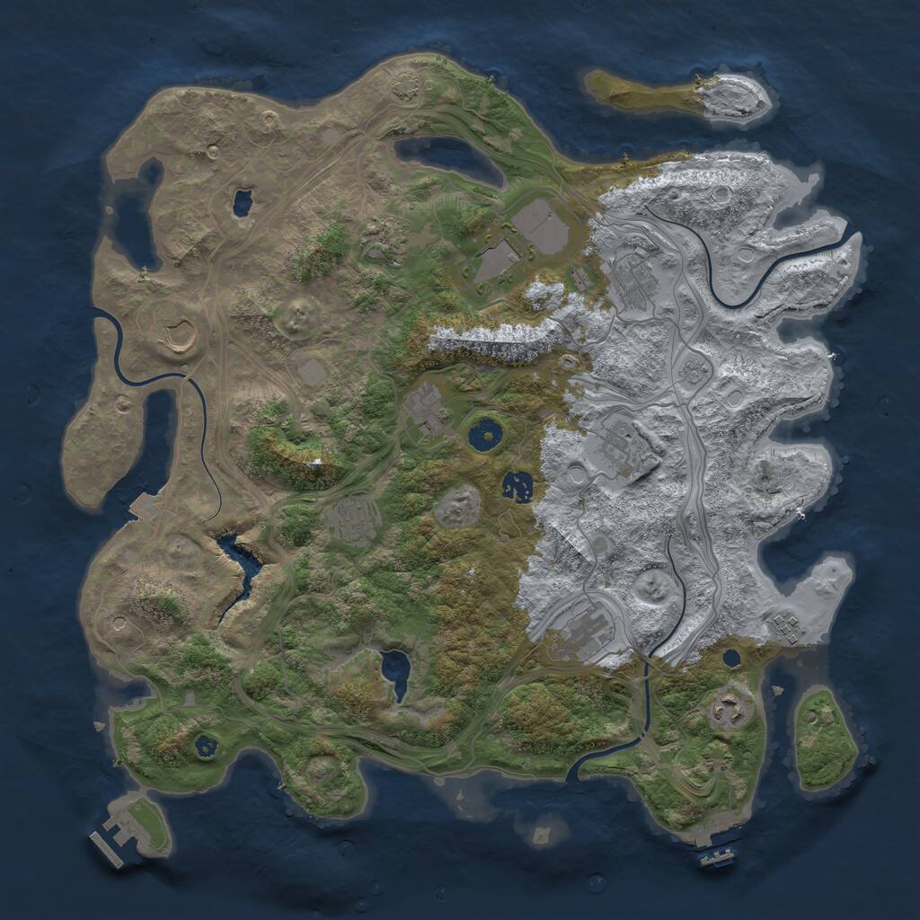 Rust Map: Procedural Map, Size: 4250, Seed: 530005970, 17 Monuments