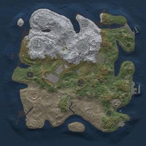 Thumbnail Rust Map: Procedural Map, Size: 3500, Seed: 997768417, 16 Monuments