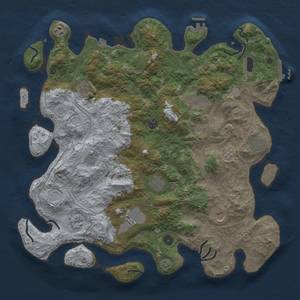 Thumbnail Rust Map: Procedural Map, Size: 4500, Seed: 554471910, 19 Monuments