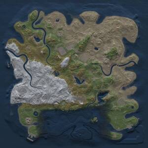 Thumbnail Rust Map: Procedural Map, Size: 4500, Seed: 965432178, 16 Monuments