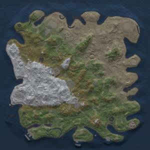 Thumbnail Rust Map: Procedural Map, Size: 4500, Seed: 965432178, 19 Monuments