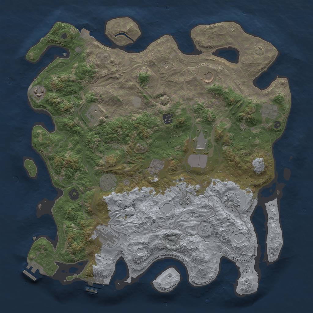 Rust Map: Procedural Map, Size: 4250, Seed: 1787038870, 19 Monuments