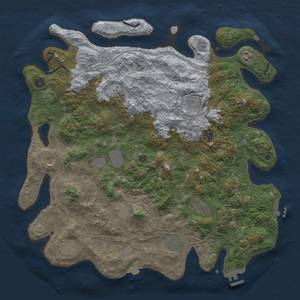 Thumbnail Rust Map: Procedural Map, Size: 4500, Seed: 1071380042, 19 Monuments