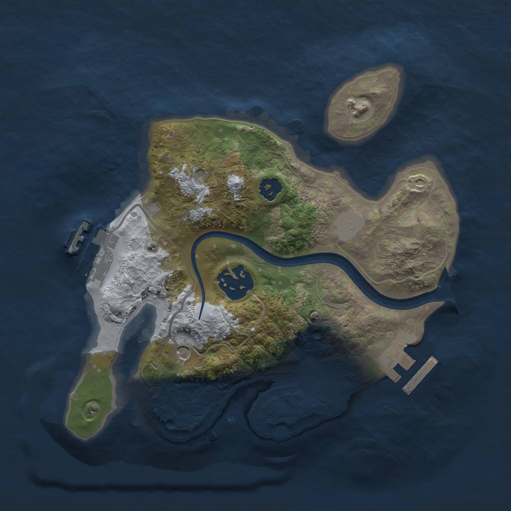 Rust Map: Procedural Map, Size: 2300, Seed: 9082023, 5 Monuments