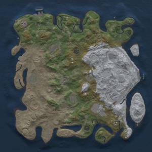 Thumbnail Rust Map: Procedural Map, Size: 4250, Seed: 1644401897, 19 Monuments