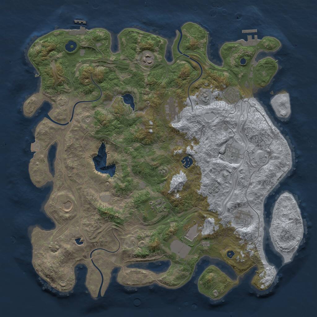 Rust Map: Procedural Map, Size: 4250, Seed: 1644401897, 16 Monuments