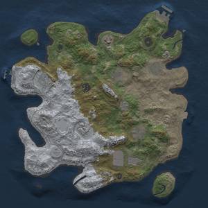 Thumbnail Rust Map: Procedural Map, Size: 3500, Seed: 328079704, 17 Monuments