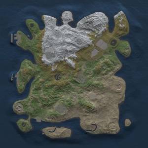 Thumbnail Rust Map: Procedural Map, Size: 3500, Seed: 1106696403, 16 Monuments