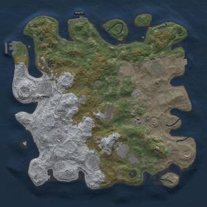 Thumbnail Rust Map: Procedural Map, Size: 4000, Seed: 164800124, 19 Monuments