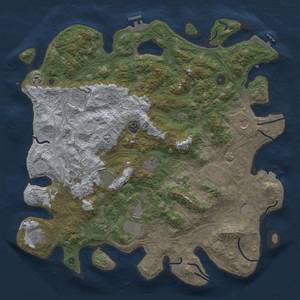 Thumbnail Rust Map: Procedural Map, Size: 4500, Seed: 774161258, 19 Monuments