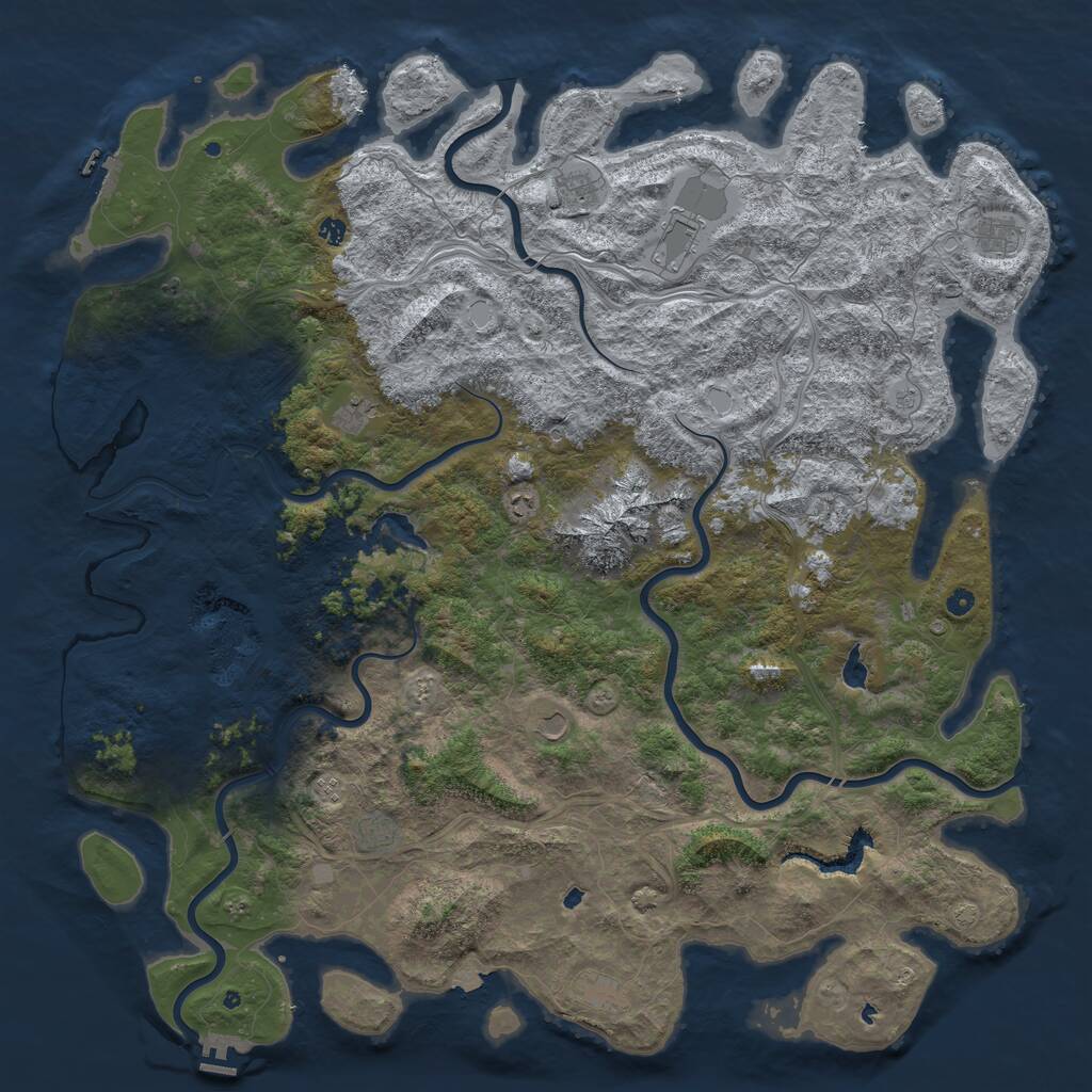 Rust Map: Procedural Map, Size: 6000, Seed: 20240907, 17 Monuments