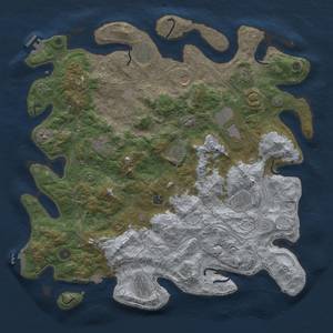 Thumbnail Rust Map: Procedural Map, Size: 4700, Seed: 2054478772, 19 Monuments