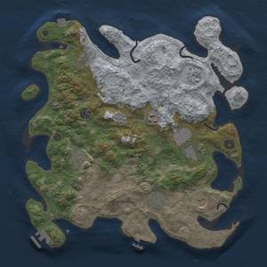 Thumbnail Rust Map: Procedural Map, Size: 3800, Seed: 265879256, 17 Monuments