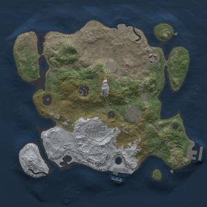 Thumbnail Rust Map: Procedural Map, Size: 3000, Seed: 503085825, 12 Monuments