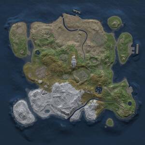 Thumbnail Rust Map: Procedural Map, Size: 3000, Seed: 503085825, 11 Monuments