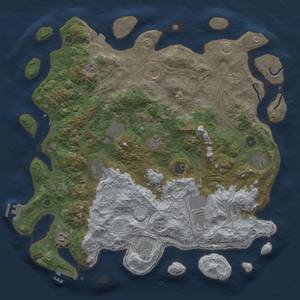 Thumbnail Rust Map: Procedural Map, Size: 4500, Seed: 1630458946, 19 Monuments