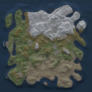 Thumbnail Rust Map: Procedural Map, Size: 4250, Seed: 1688316037, 18 Monuments