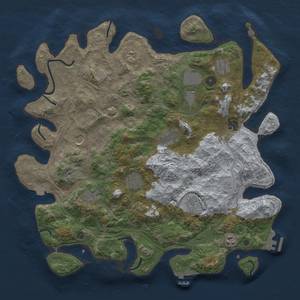 Thumbnail Rust Map: Procedural Map, Size: 4250, Seed: 750884224, 19 Monuments