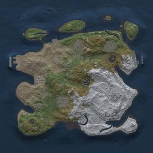 Thumbnail Rust Map: Procedural Map, Size: 3000, Seed: 293004146, 14 Monuments