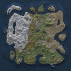 Thumbnail Rust Map: Procedural Map, Size: 3500, Seed: 267381, 15 Monuments