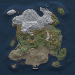 Thumbnail Rust Map: Procedural Map, Size: 3000, Seed: 2027336627, 11 Monuments