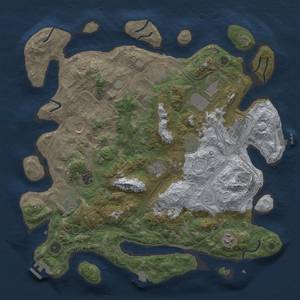 Thumbnail Rust Map: Procedural Map, Size: 4250, Seed: 2005, 18 Monuments