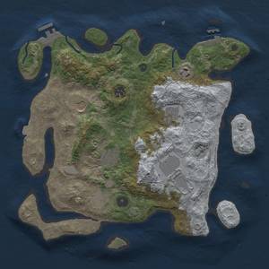 Thumbnail Rust Map: Procedural Map, Size: 3500, Seed: 154579533, 14 Monuments